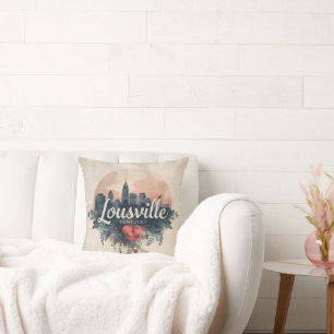 Louisville Kentucky USA Skyline Cushion