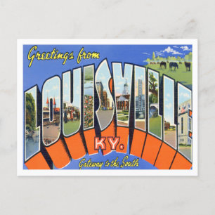 Louisville, Kentucky Vintage Big Letters Postcard