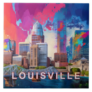 Louisville Skyline Art Tile