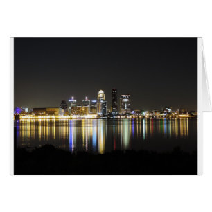 Louisville skyline at night