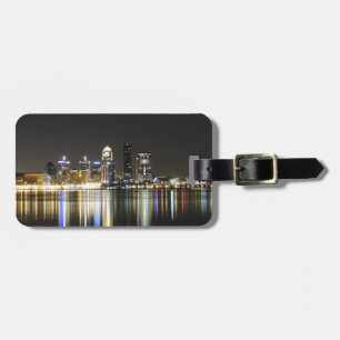 Louisville skyline at night luggage tag