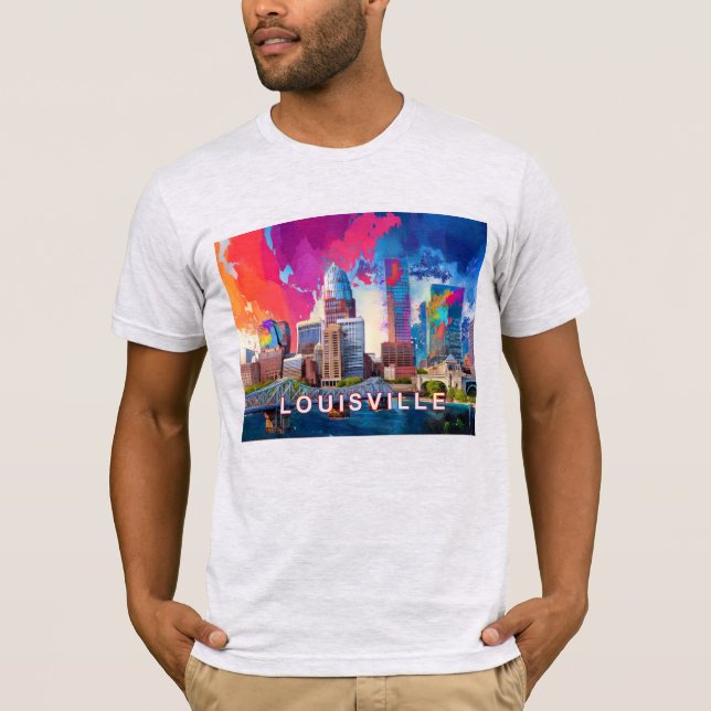 Louisville Skyline Graffiti Art  T-Shirt (Front)