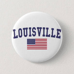 Louisville US Flag 6 Cm Round Badge