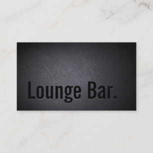 Lounge Bar Minimalist Bold Text Elegant Dark Business Card