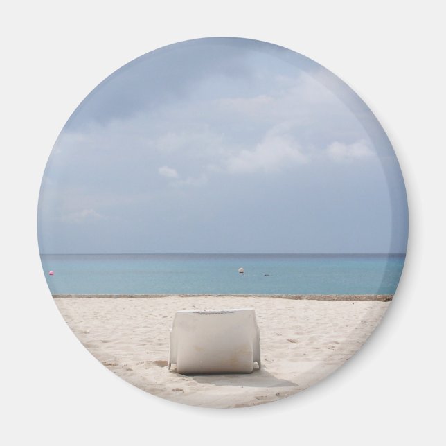 Lounge by the beach in Cozumel Magnet (Front)