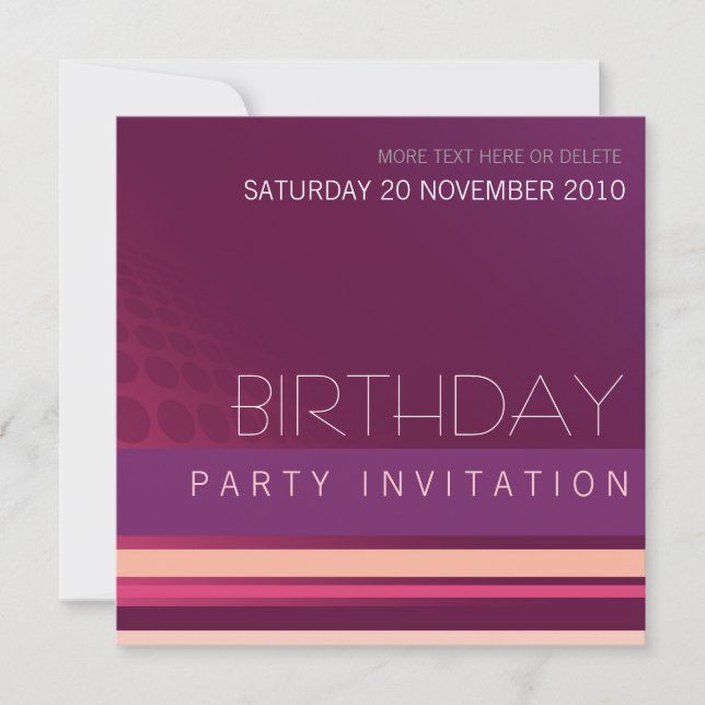Lounge House Party Birthday Invitation (Front)