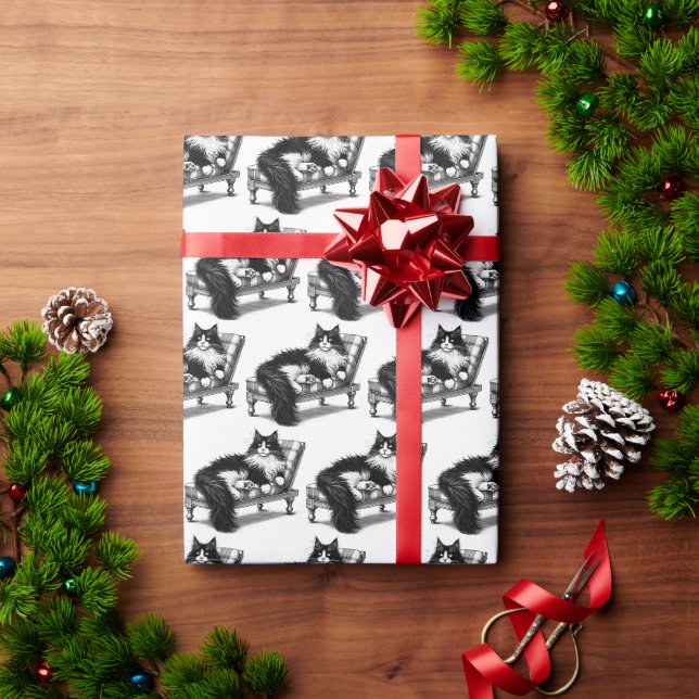 Lounge Kitty Wrapping Paper (Holiday Gift)
