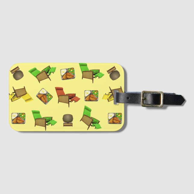 Lounge Lizard - in yellow Luggage Tag (Front Horizontal)