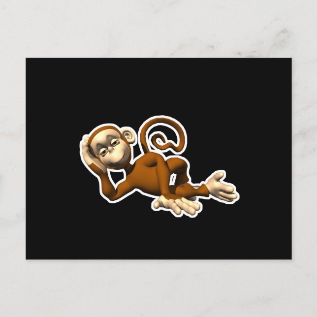 lounging around monkey postcard (Front)