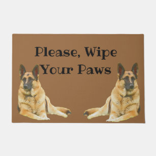 Lounging German Shepherd Dog Doormat