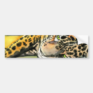 Lounging Leopard Bumper Sticker