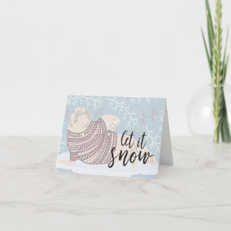 Lounging Walrus, "Let it Snow!" Holiday Card