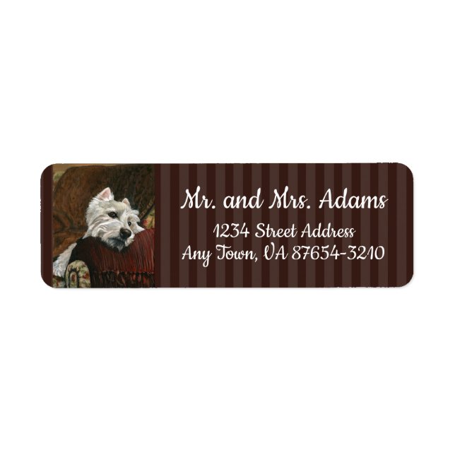 Lounging Westie on Sofa (Front)