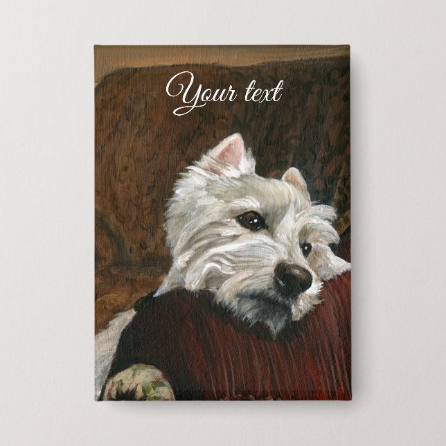 Lounging Westie on Sofa (Front)