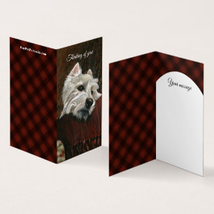 Lounging Westie on Sofa