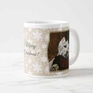 Lounging Westie on Sofa Large Coffee Mug