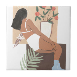 Lounging Woman Tile