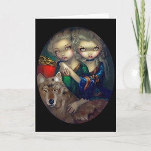 "Loup-Garou:  Les Jumeaux" Greeting Card