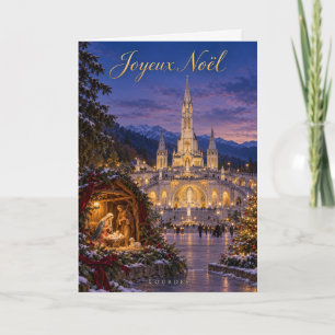 Lourdes Sanctuaire Crèche de Noël Holiday Card