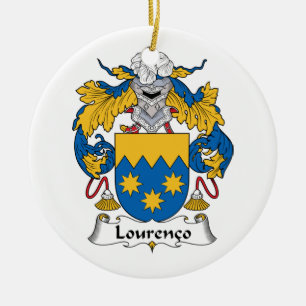 Lourenco Family Crest Ceramic Tree Decoration