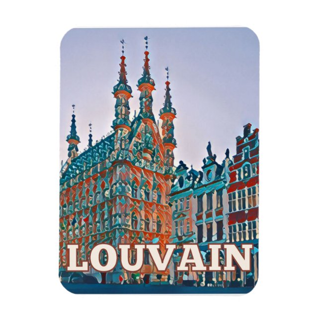 Louvain Belgique Photo Vintage  Magnet (Vertical)