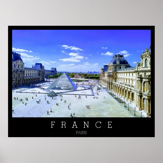 Louvre museum, Paris, France  Poster (Front)