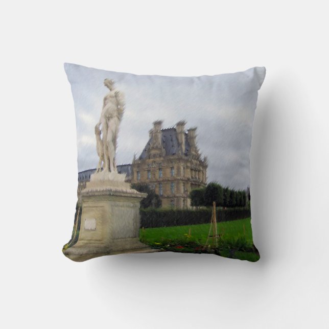 Louvre Oil Painted Pillow (Front)