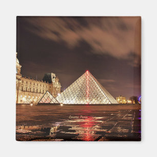 Louvre, Paris, France, scenic photograph Magnet