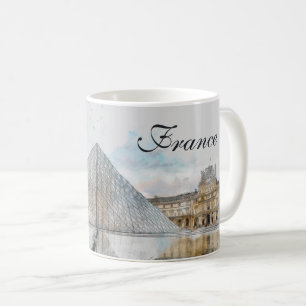 Louvre Paris, France Vintage Art Coffee Mug