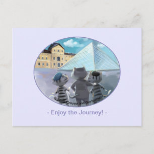 Louvre Post Card - Happy (Optional Envelope)