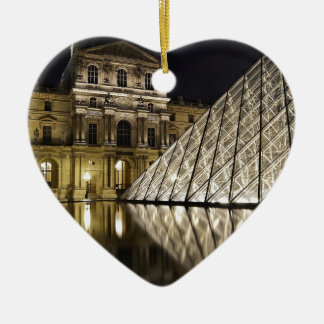 Louvre Pyramid 3 Ceramic Tree Decoration