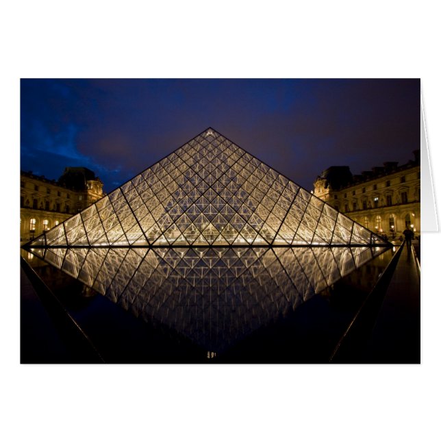 Louvre Pyramid by the architect I.M. Pei at (Front Horizontal)
