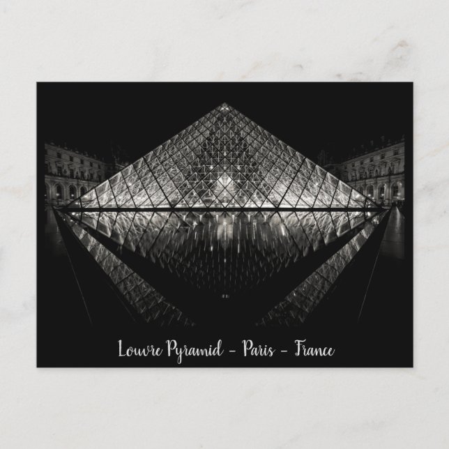 Louvre Pyramid, Paris, France Postcard (Front)