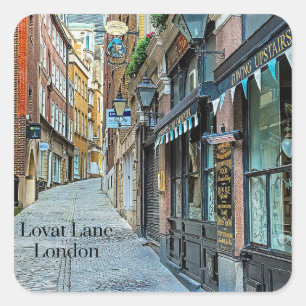 Lovat Lane, London, England, Square Sticker