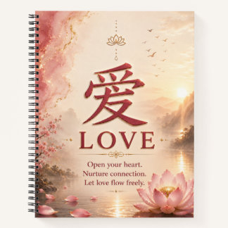 Love (愛) Chinese Character Notebook