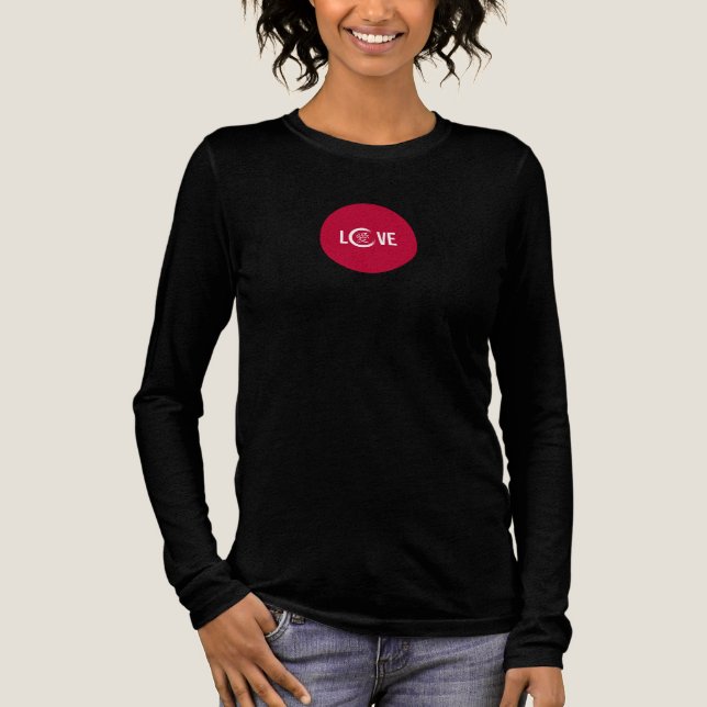 LOVE 愛 Red Circle Tri-Blend Shirt (Front)