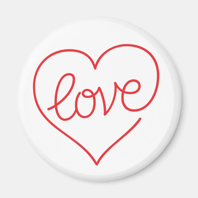 LOVE (03) Standard, 2¼ Inch Round Magnet (Front)