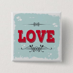 Love 15 Cm Square Badge