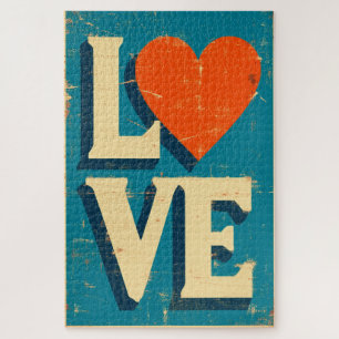 LOVE 1960s-Inspired Graphics Jigsaw Puzzle