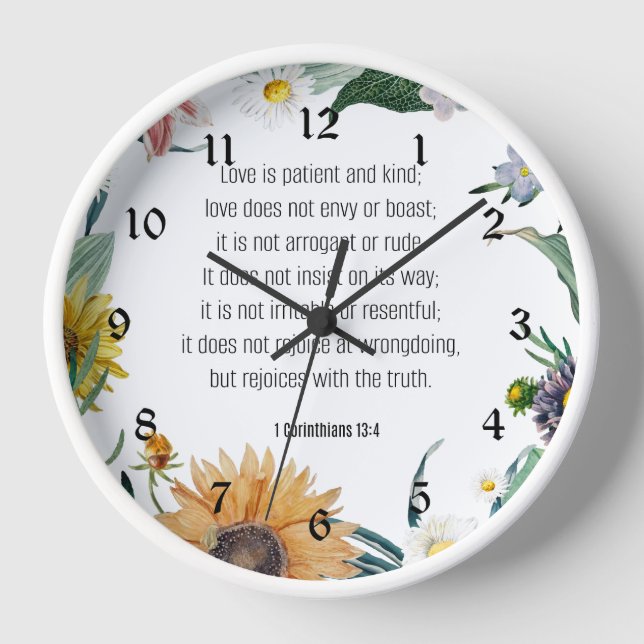 Love, 1 Corinthians 13:4, Clock (Front)