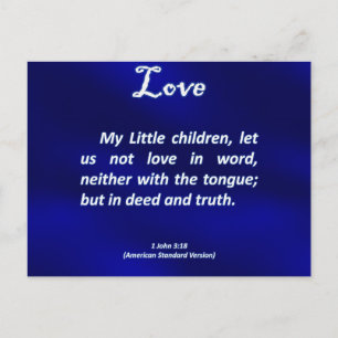 Love 1 John 3-18 Postcard