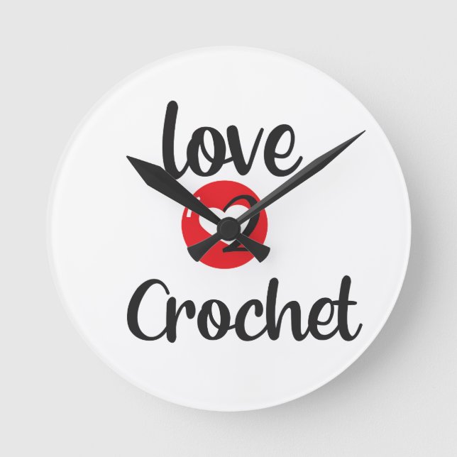 love 2 crochet round clock (Front)