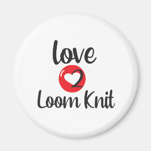 Love 2 Loom Knit White Cotton Face Mask Magnet