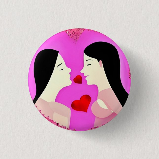 Love 3 Cm Round Badge (Front)