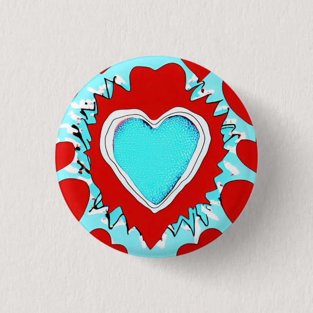 Love 3 Cm Round Badge (Front)