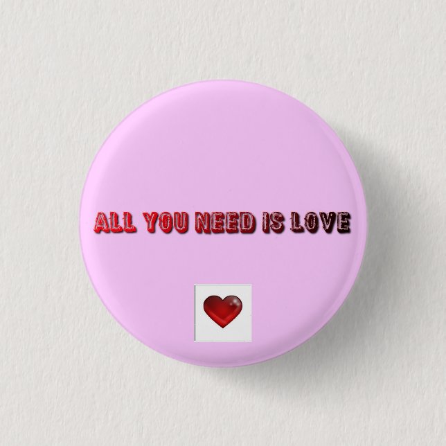 Love 3 Cm Round Badge (Front)