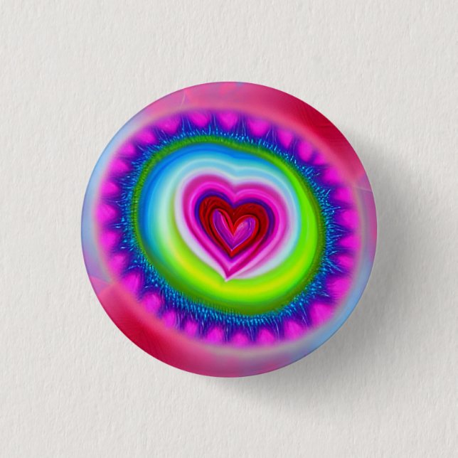 Love 3 Cm Round Badge (Front)