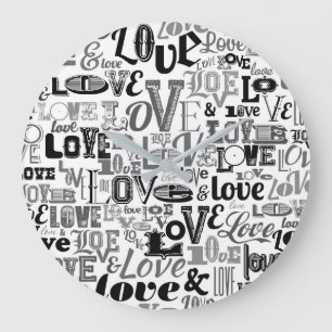 Love 3 large clock