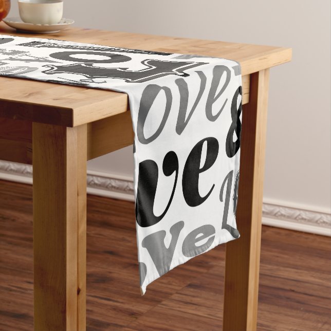 Love 3 short table runner (In Situ)