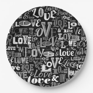 Love 4 paper plate